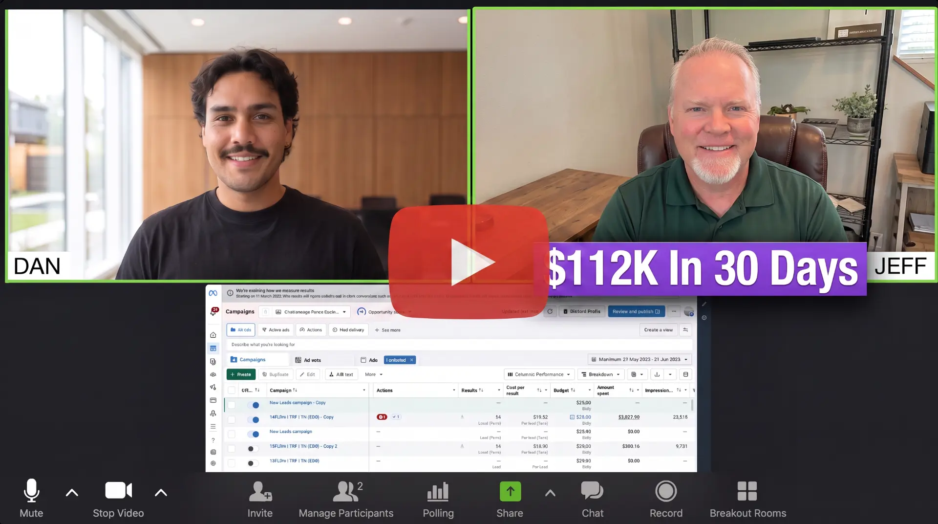Client call recording: $112K in 30 days
